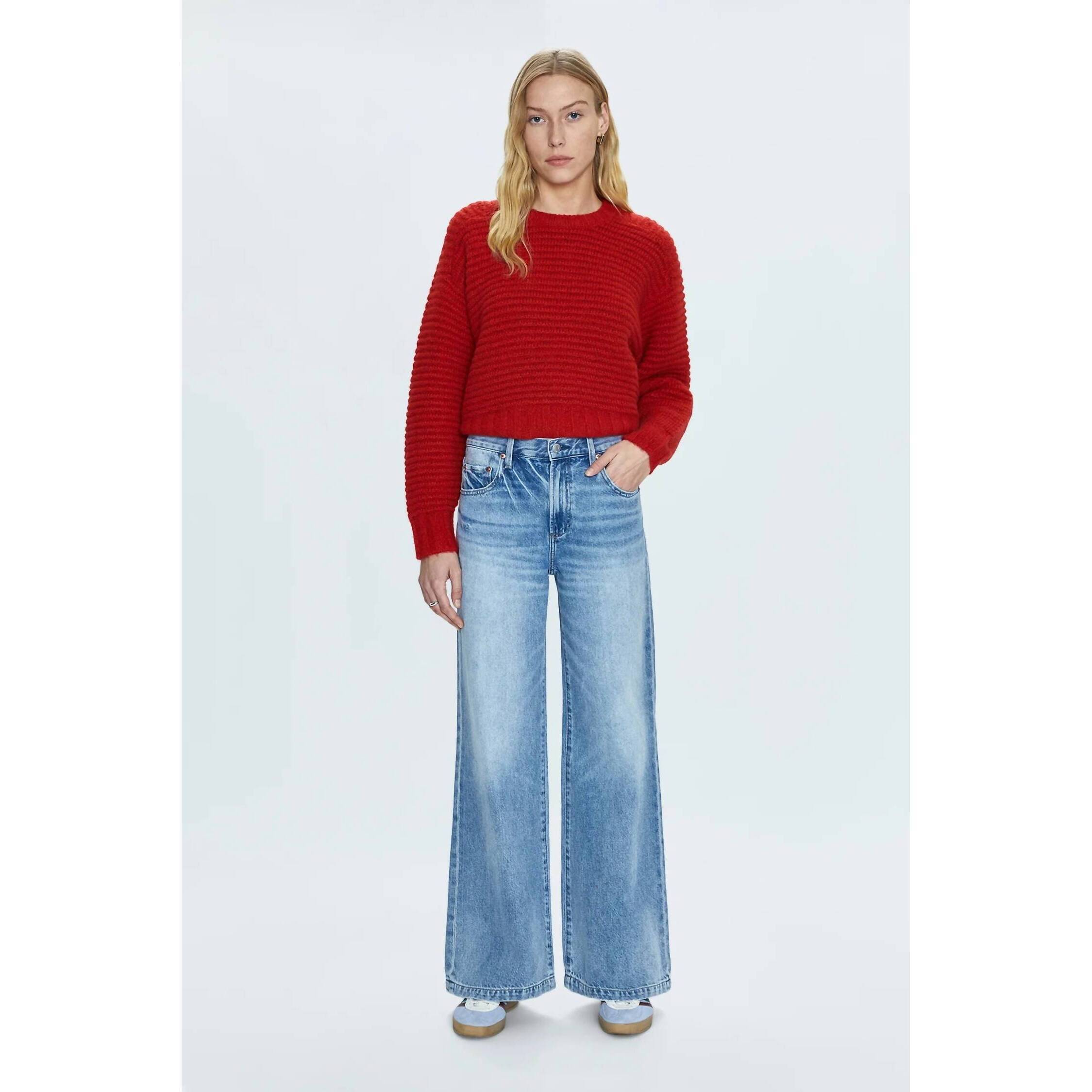 New Pistola Jadyn Low Slung Palazzo Jeans In Runyon Wash